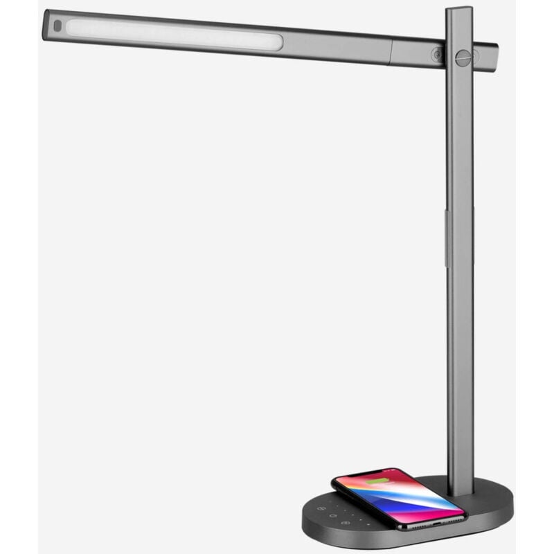 foto del prodotto trade shop lampada da scrivania luce led 6 intensit 10w 3 colori bianco protezione occhi 