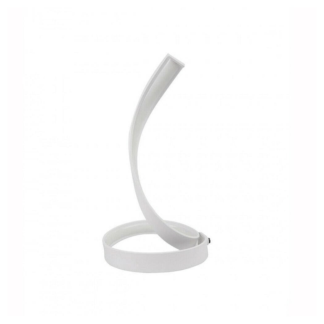 foto del prodotto trade shop lampada da tavolo led moderna a spirale curva 12watt luce da comodino bianca d05 bianco naturale 