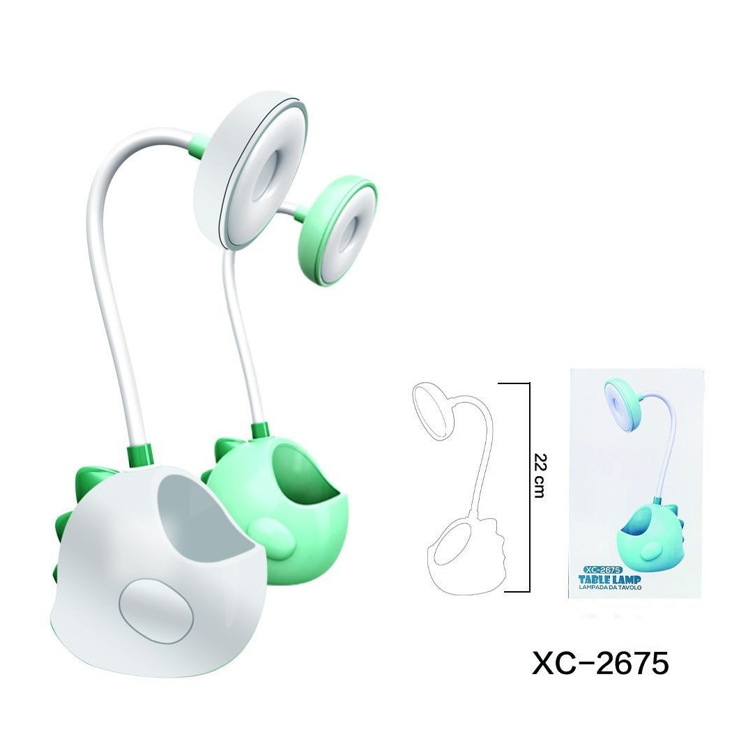 foto del prodotto trade shop lampada da tavolo scrivania 22 cm braccio flessibile cameretta bambini xc 2675 