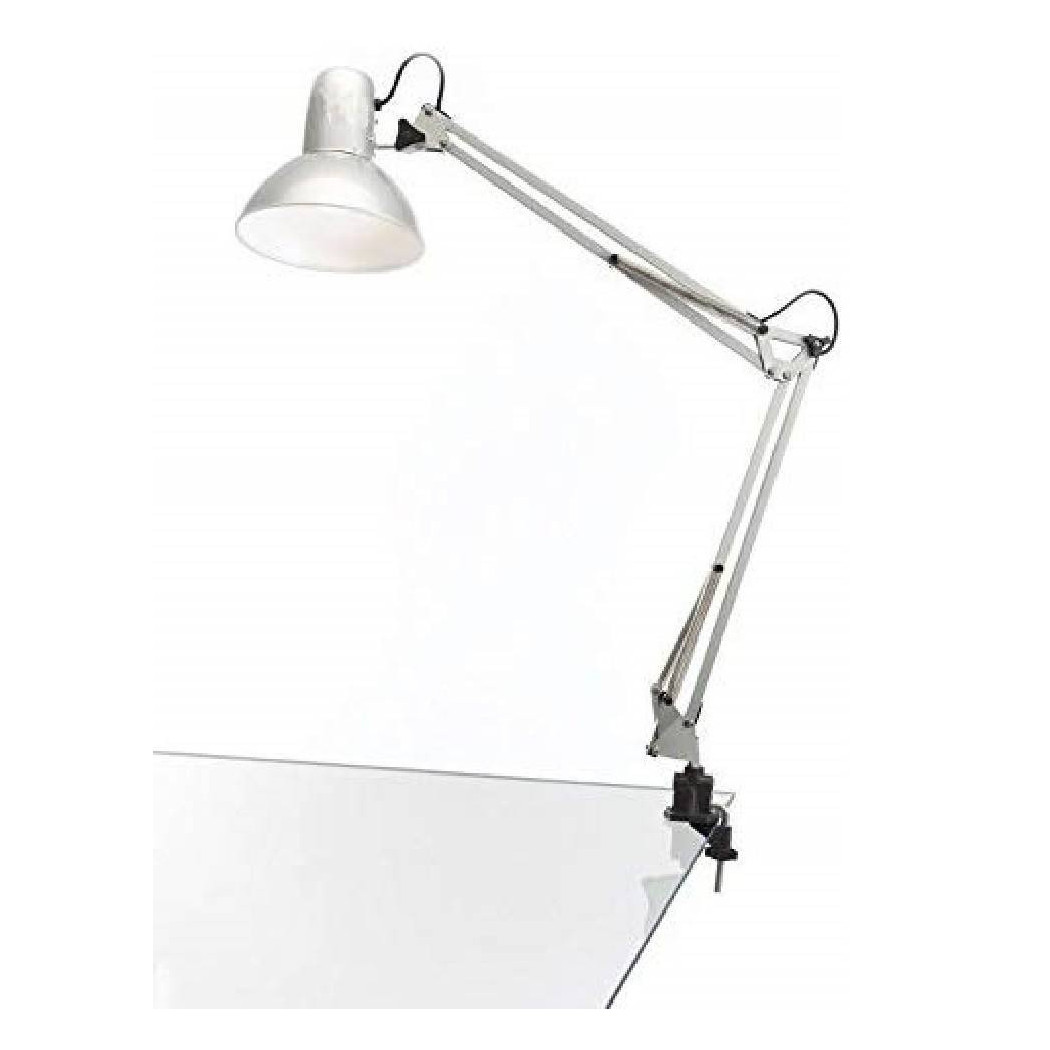 foto del prodotto trade shop lampada da tavolo scrivania braccio snodato base clip 33x33cm estetista manicure 