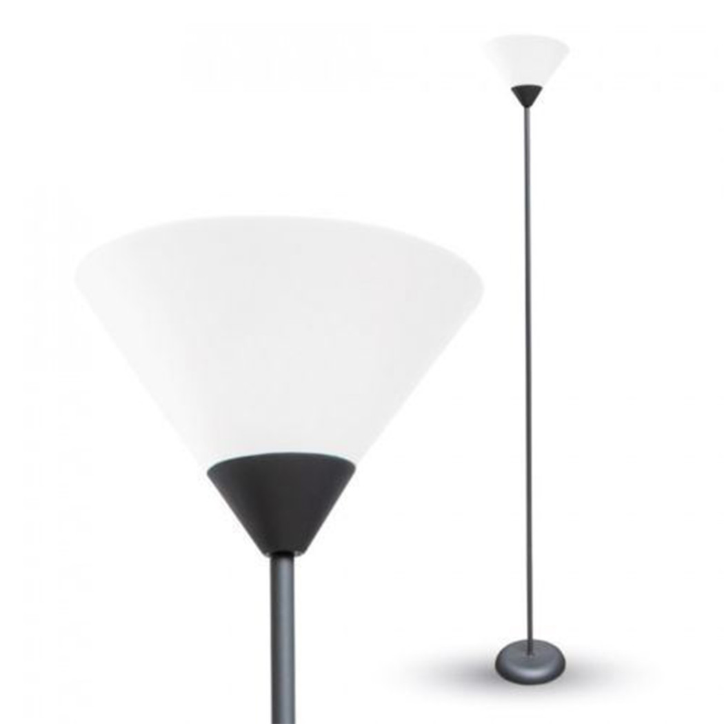foto del prodotto trade shop lampada da terra piantana in metallo con portalampada per lampadine e27 vt 7500 