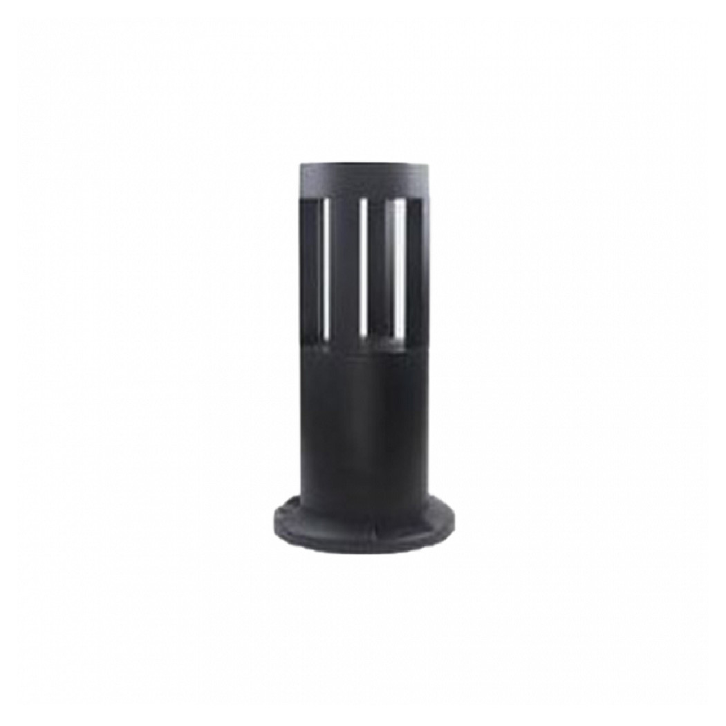 foto del prodotto trade shop lampada da terra segnapasso da giardino ip65 in alluminio vetro 12watt es59 nero bianco naturale 