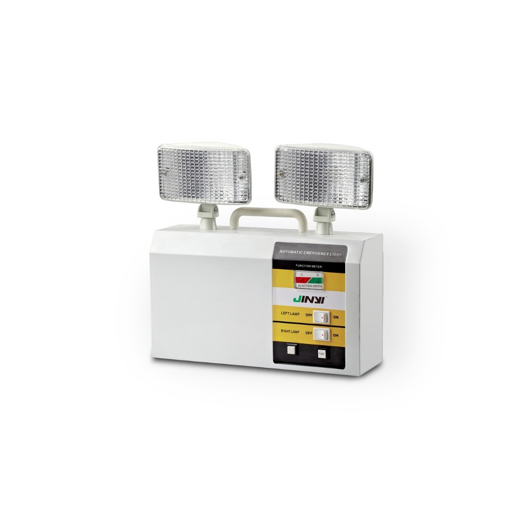 foto del prodotto trade shop lampada emergenza ricaricabile portatile doppio faro luce luci a led 