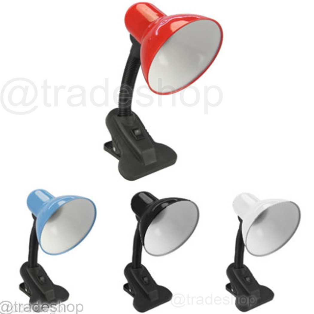 foto del prodotto trade shop lampada estetista snodabile orientabile e27 con morsetto scrivania tavolo 108b 