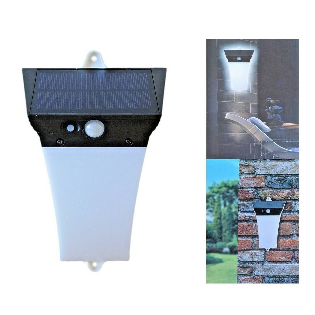 foto del prodotto trade shop lampada faro luce ricaricabile faretto esterno energia solare sensore movimento 