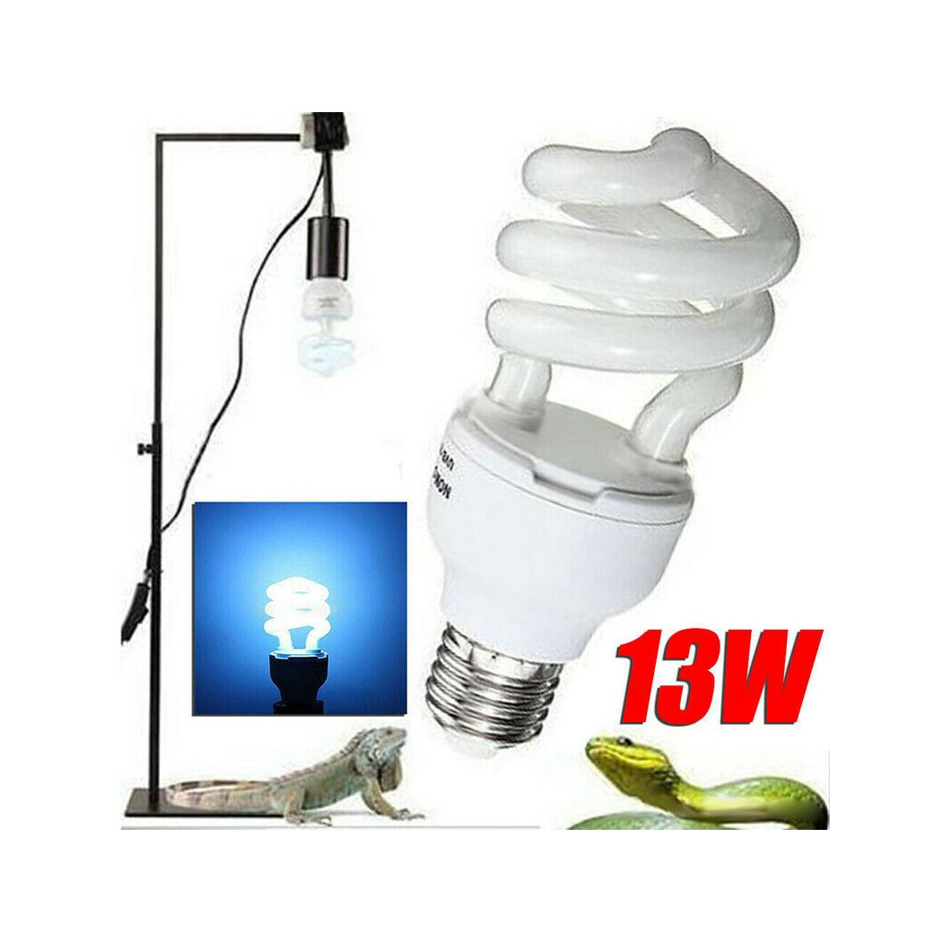 foto del prodotto trade shop lampada fluorescente uvb 5.0 luce solare rettili habitat estremamente luminoso 
