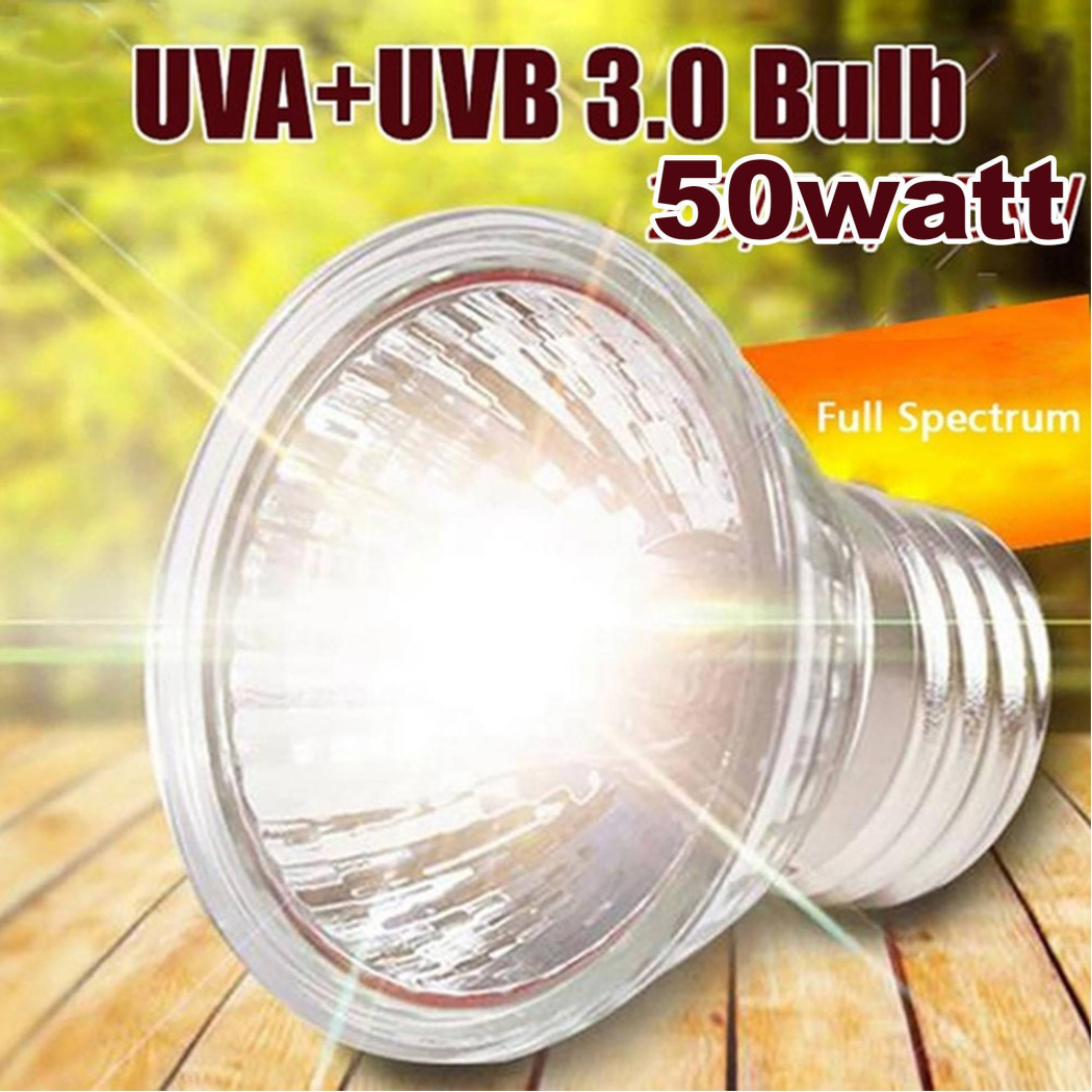 foto del prodotto trade shop lampada giorno per rettili tartarughe terrario 50w luce solare raggi uva uvb 3.0 