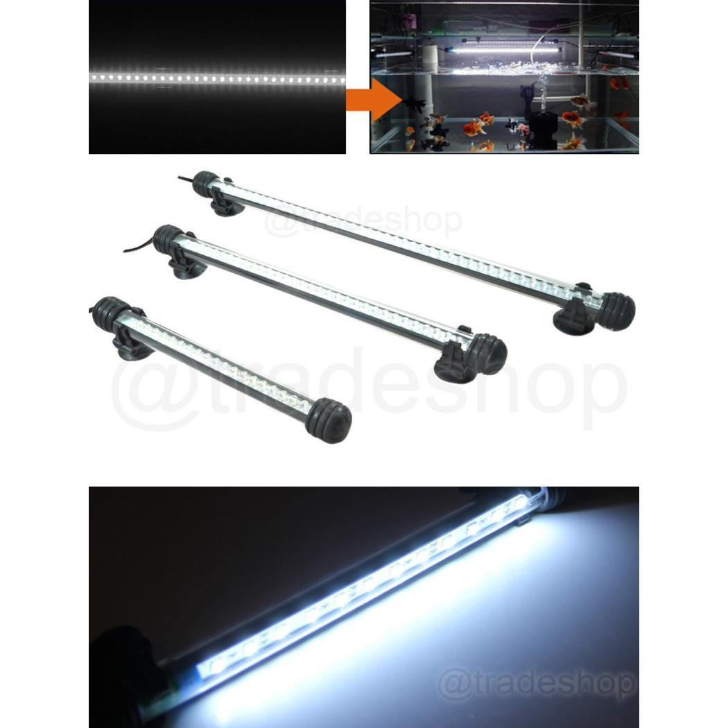 foto del prodotto trade shop lampada immersione led per acquario tubo led t4 dee luce pesci bianca rgb blu bianco freddo 40 cm 