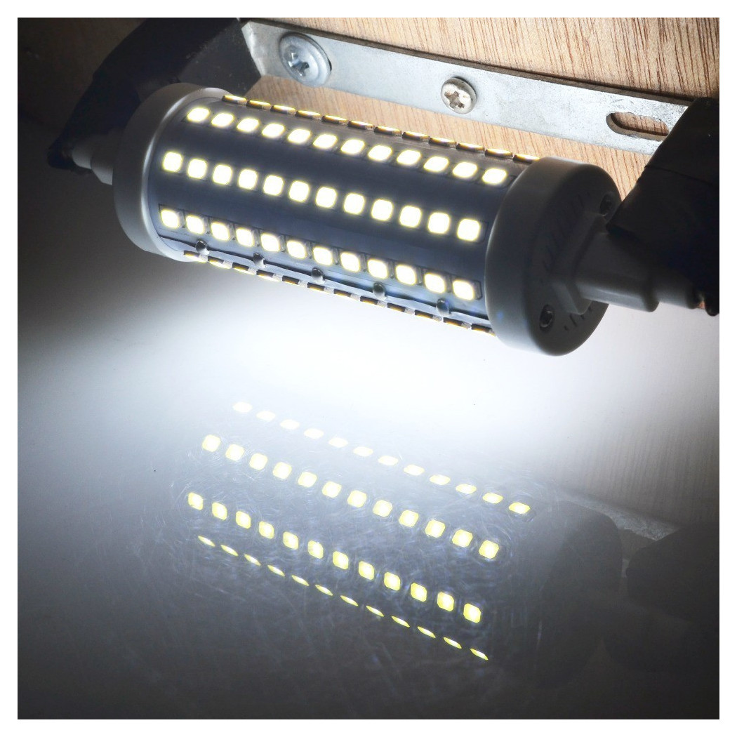 foto del prodotto trade shop lampada lampadina a led r7s luce 360 gradi 118mm luce calda fredda 220v 10w bianco freddo 