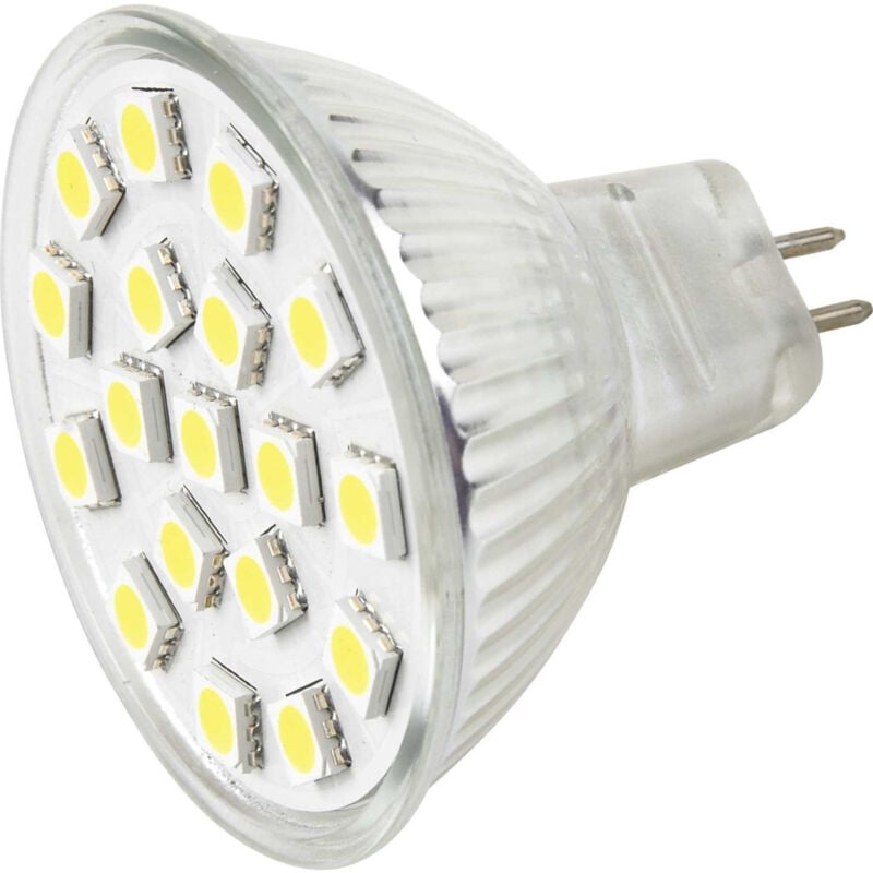 foto del prodotto trade shop lampada lampadina faretto led 5w 12v smd mr16 luce bianca calda 450 lumen gu5.3 bianco freddo 