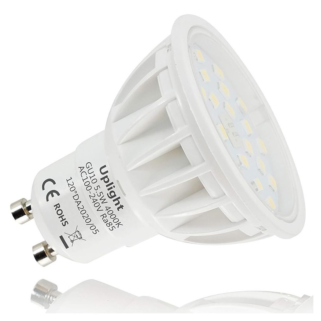 foto del prodotto trade shop lampada lampadina faretto led 5w 24 led smd attacco gu10 luce bianca bianco caldo 
