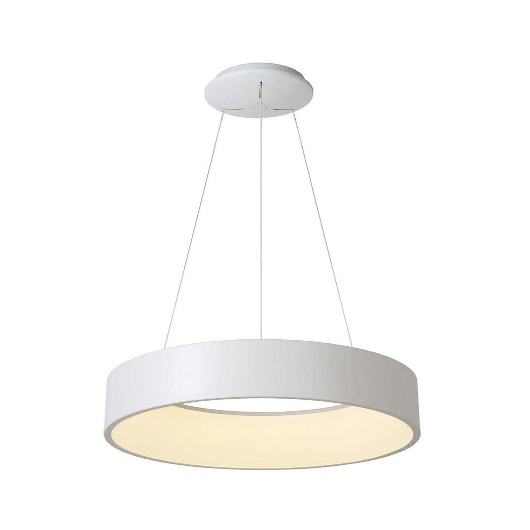 foto del prodotto trade shop lampada led 30 w cct pendente cerchio lampadario moderno luce diffusa 230v 40 cm bianco