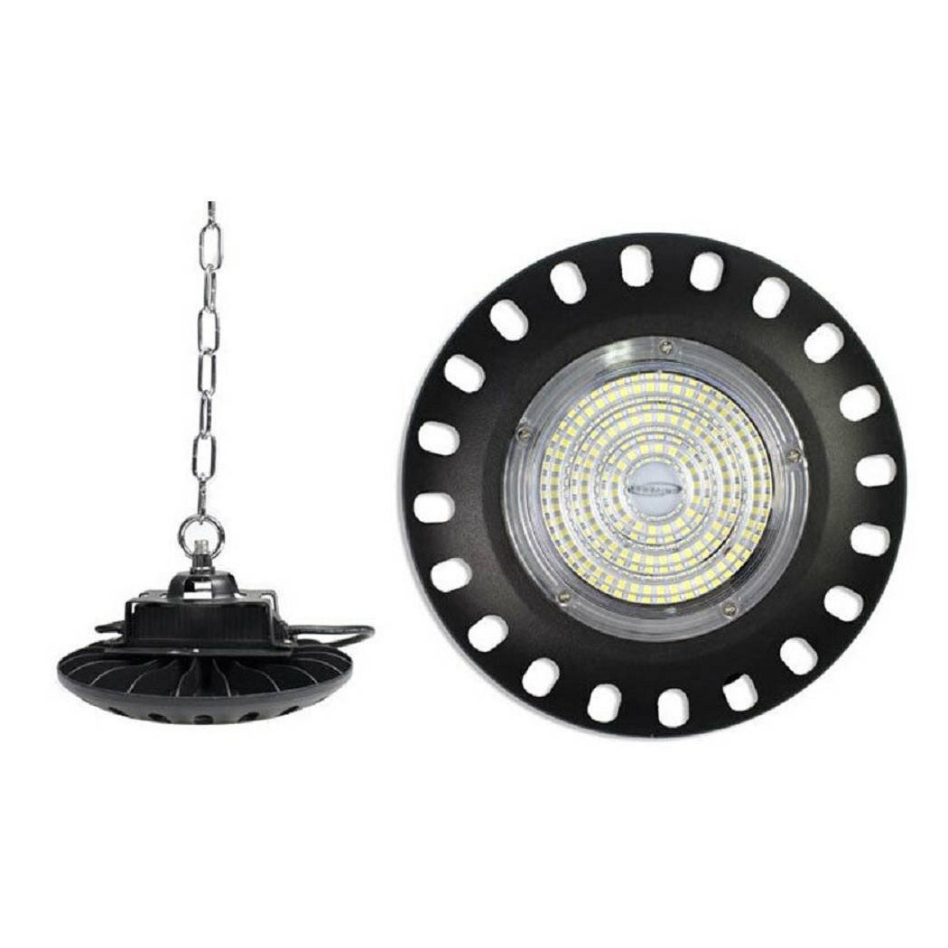 foto del prodotto trade shop lampada led industriale a disco ufo catena 100w capannone luce 6500k f100w nf9 