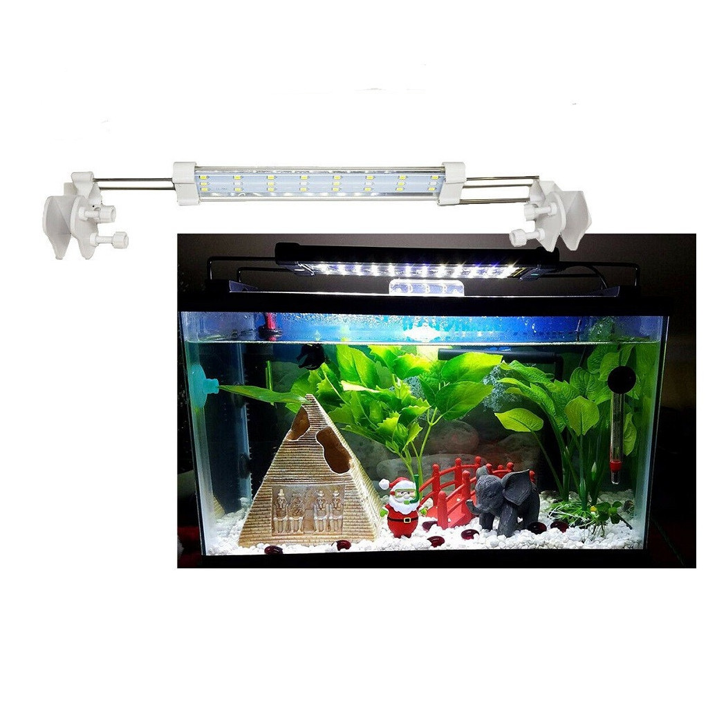 foto del prodotto trade shop lampada luce plafoniera led per acquario allungabile per bordo vasca 8 watt 