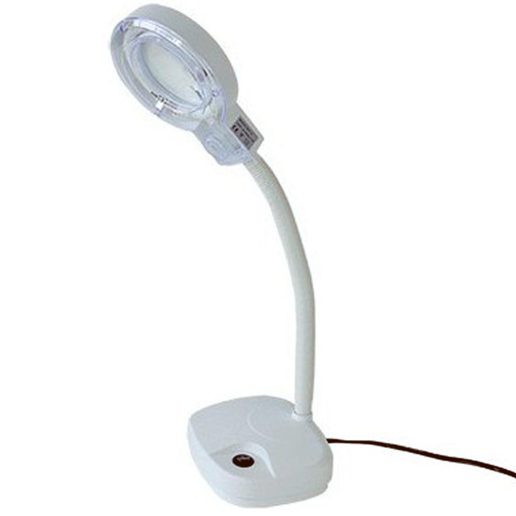 foto del prodotto trade shop lampada neon da tavolo con lente di ingrandimento professionale flessibile 3d 8d 