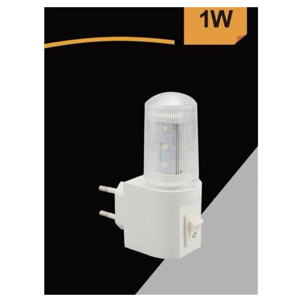 foto del prodotto trade shop lampada notturna led lampadina luce da notte 1 w luce bianca fredda 6500k xyd101 