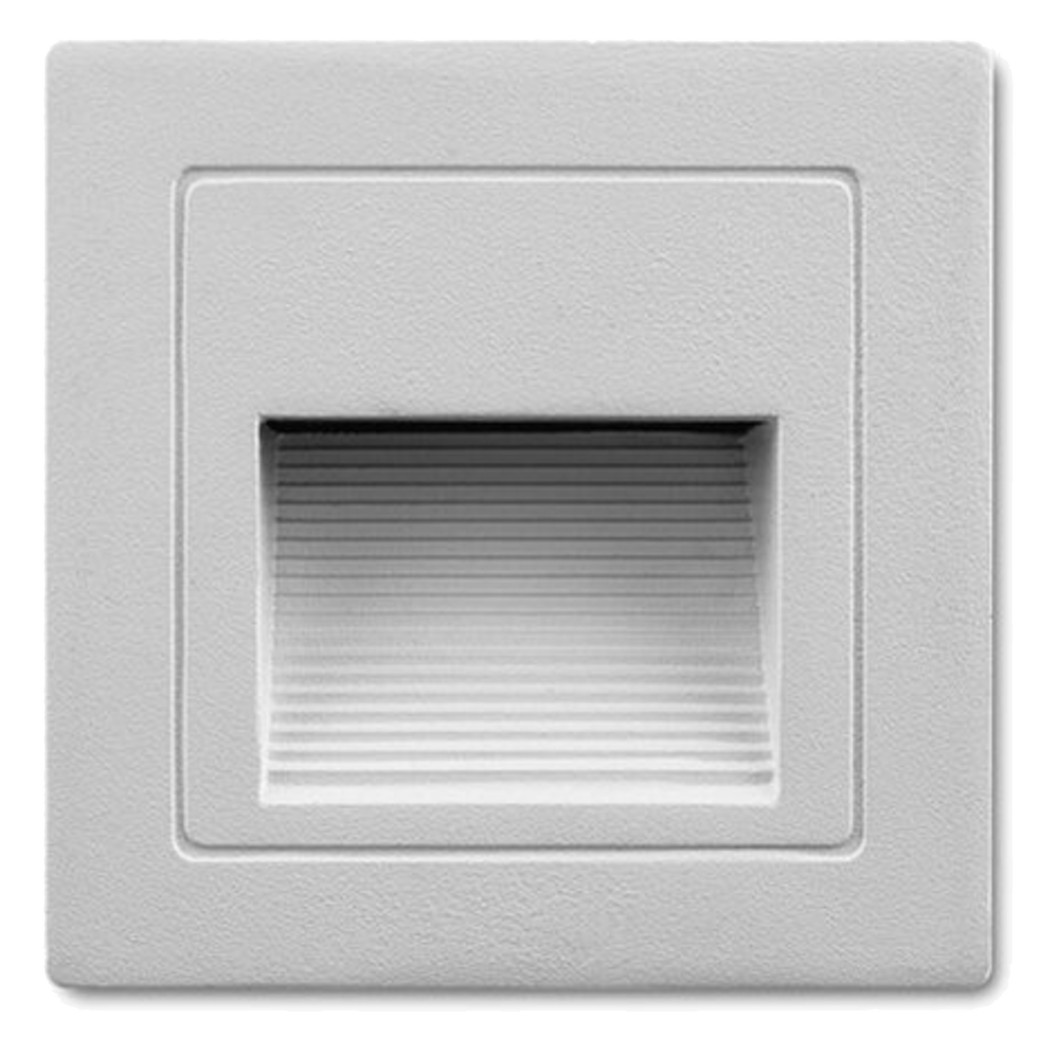 foto del prodotto trade shop lampada segnapasso 1w a led da parete muro applique da interno 95x95 luce calda 