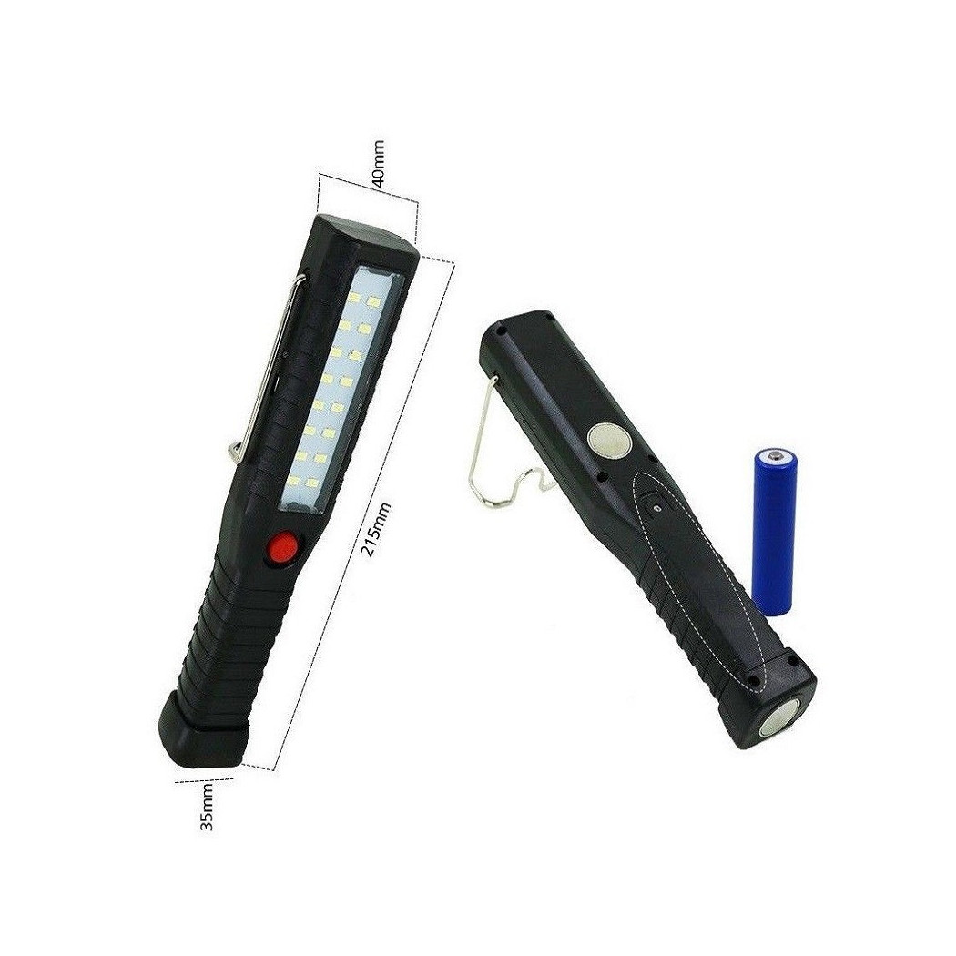foto del prodotto trade shop lampada torcia lavoro calamita portatile ricaricabile 16led smd zl 879 