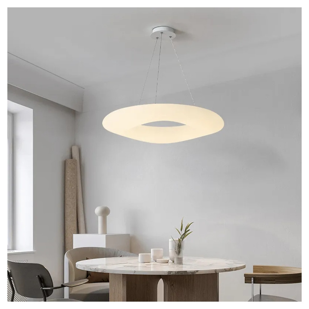 foto del prodotto trade shop lampadario a sospensione nordico per soggiorno camera a forma di anello decorativo 