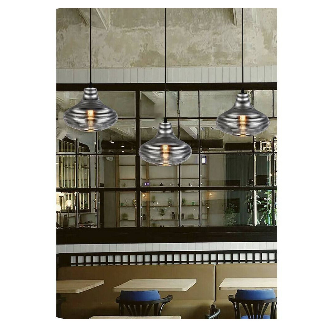 foto del prodotto trade shop lampadario da soffitto a goccia in vetro lampada sospensione attacco e27 a36 02 