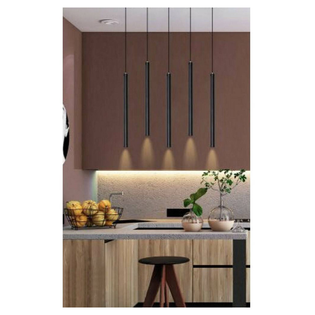 foto del prodotto trade shop lampadario da soffitto led 3 watt punto luce fredda calda naturale nero a11 n bianco caldo 