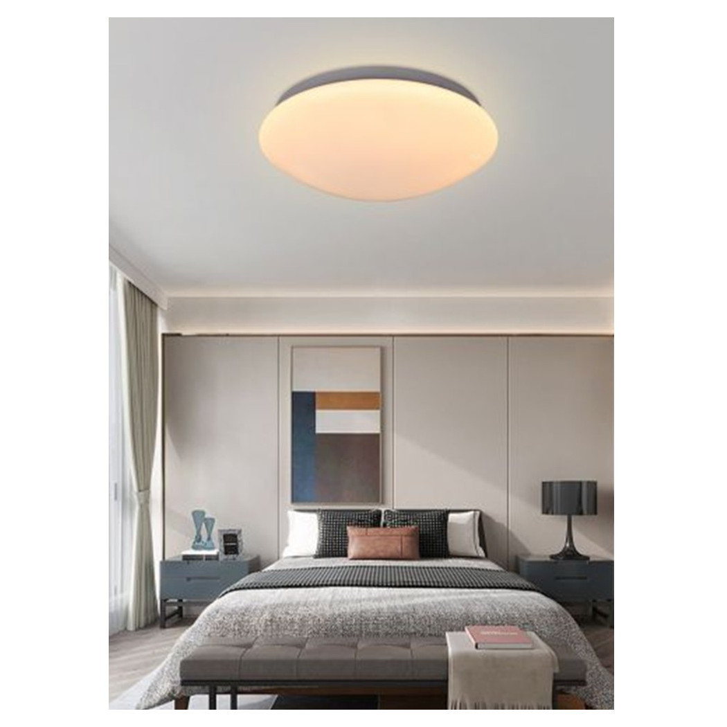 foto del prodotto trade shop lampadario da soffitto plafoniera led 24 watt cupola diversi toni di luce c0 bianco caldo 