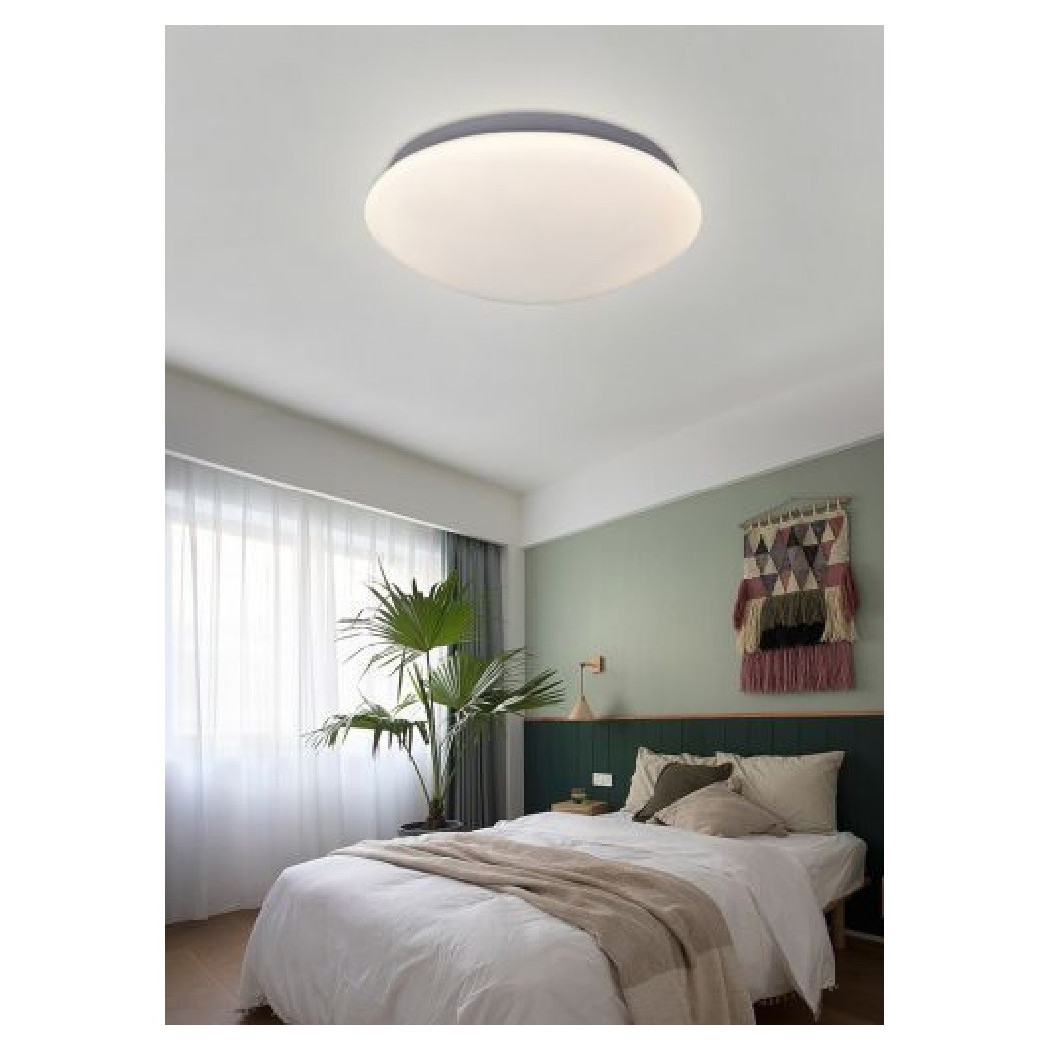 foto del prodotto trade shop lampadario da soffitto plafoniera led 24 watt cupola diversi toni di luce c0 bianco naturale 