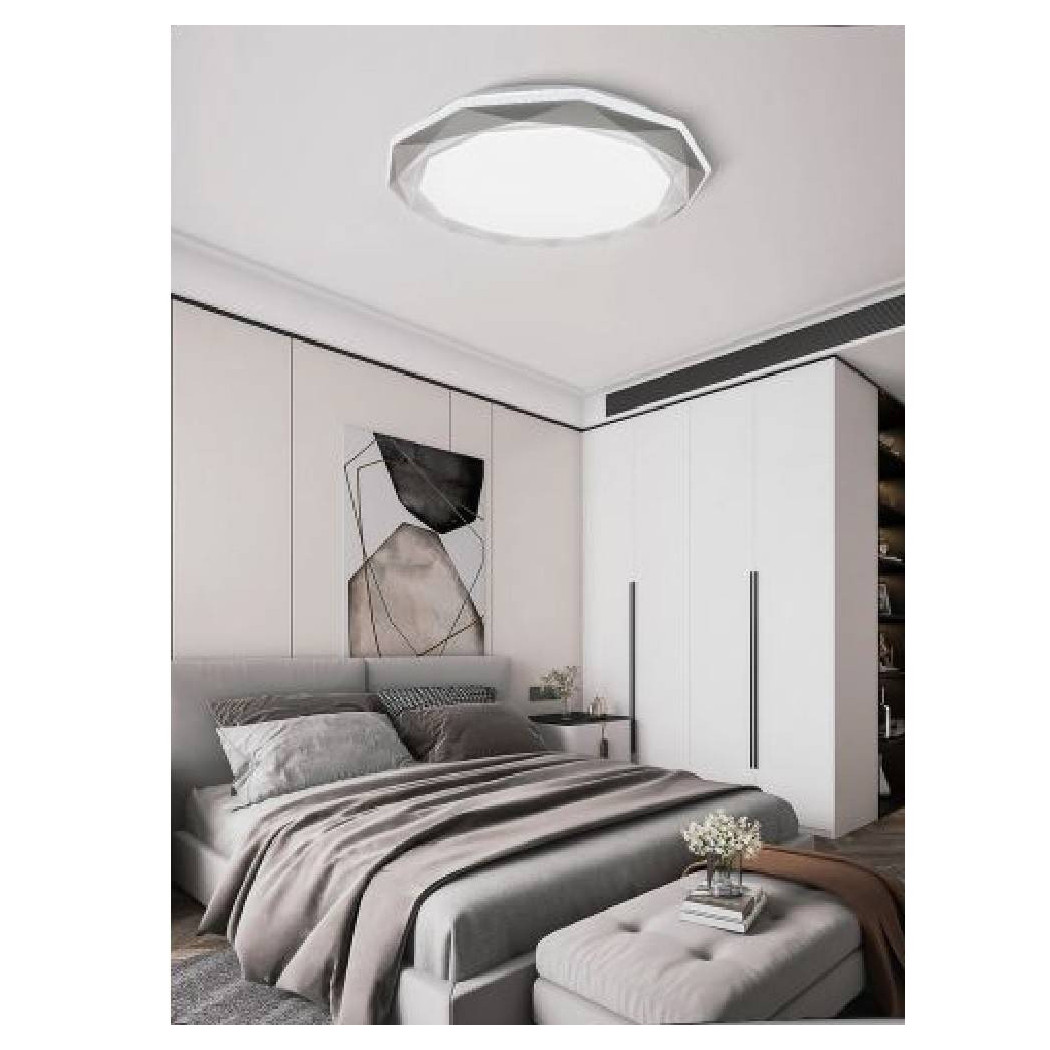 foto del prodotto trade shop lampadario da soffitto plafoniera led 46watt dimmerabile 3 toni di luce pn 10 3c 