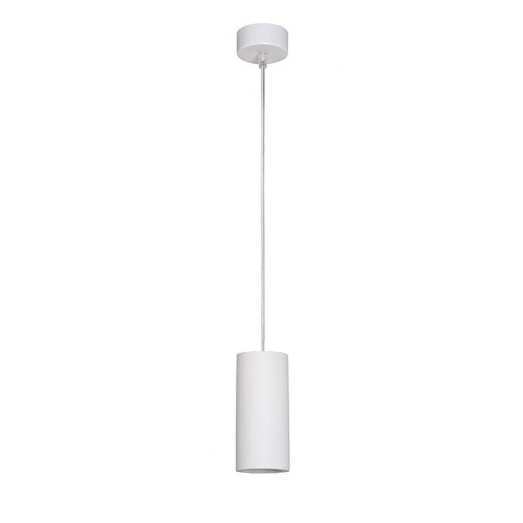 foto del prodotto trade shop lampadario faretto cilindro pendente a sospensione attacco gu10 bianco 15cm 99920 