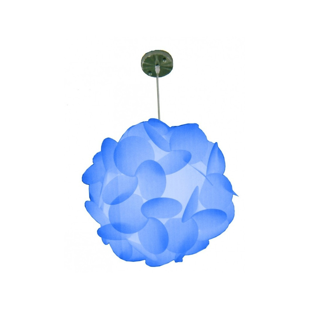 foto del prodotto trade shop lampadario lampada a sospensione rotondo moderno effetto origami fantasia e27 blu