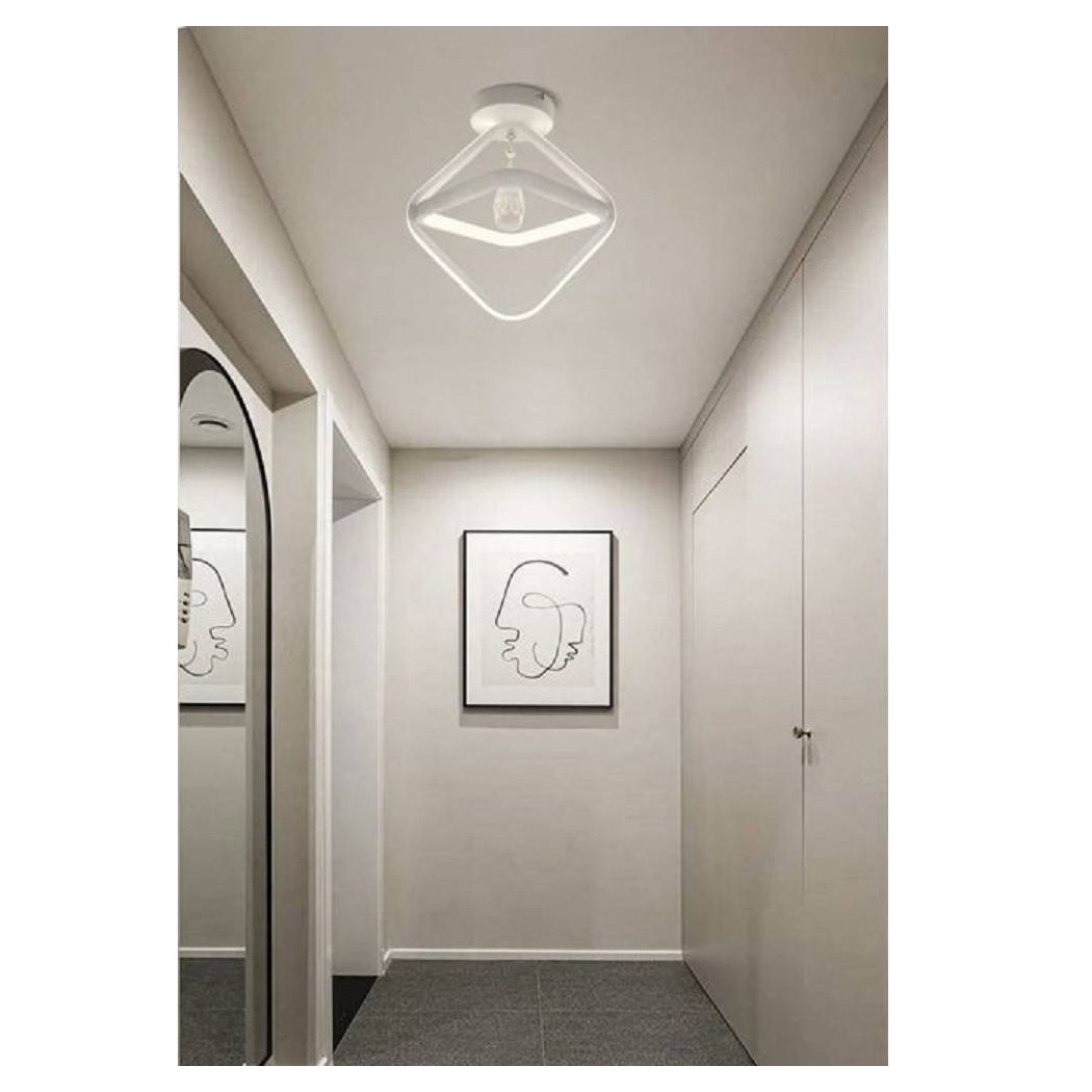 foto del prodotto trade shop lampadario led 25w rombo plafoniera pendente soffitto luce 4000k 3000k 6500k pn 03b bianco naturale 