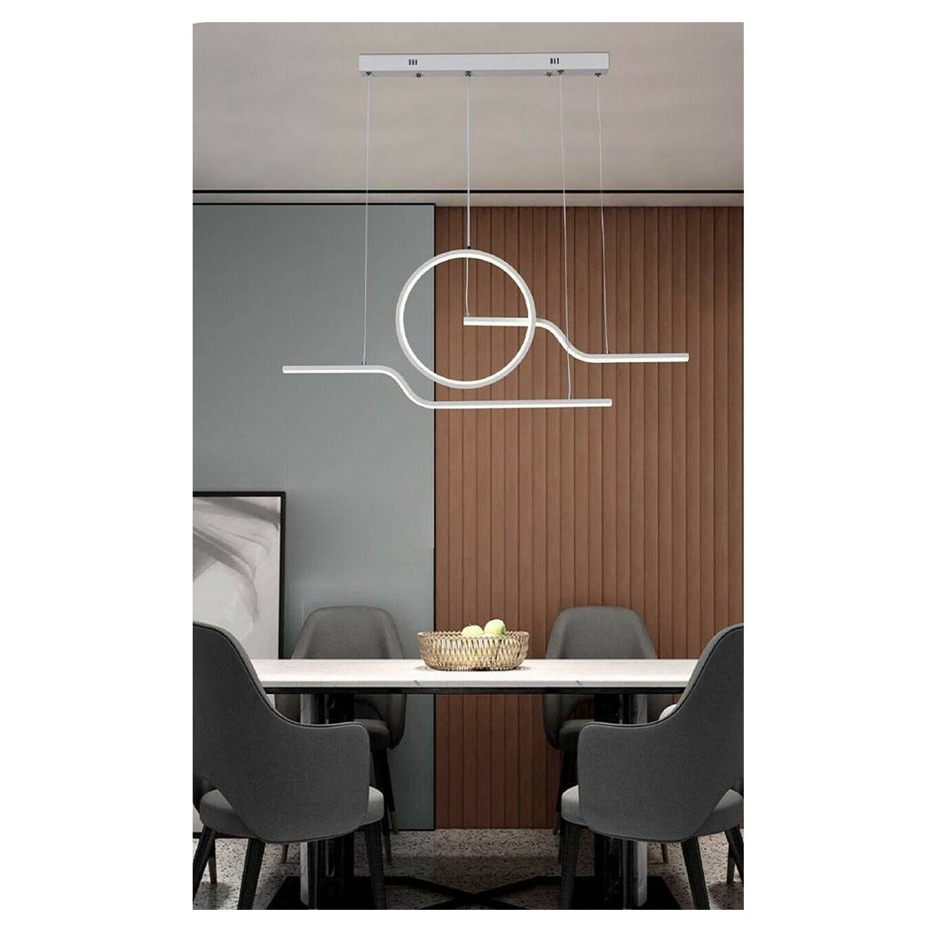 foto del prodotto trade shop lampadario led 32watt lampada stile contemporaneo moderno luce 6500k 4000k a44 b bianco freddo 