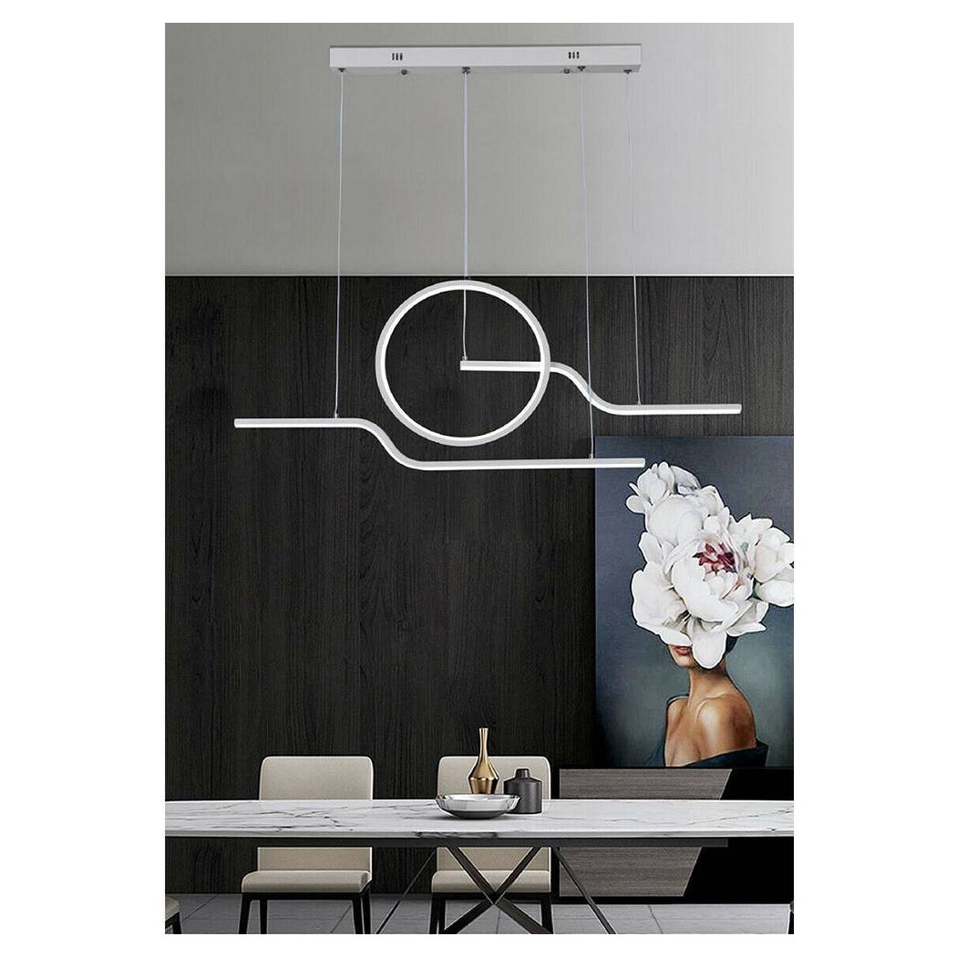 foto del prodotto trade shop lampadario led 32watt lampada stile contemporaneo moderno luce 6500k 4000k a44 b bianco naturale 