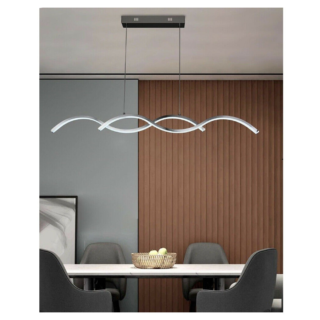 foto del prodotto trade shop lampadario led moderno lampada twist a sospensione 25 watt luce 6500k 4000k a43 bianco freddo 