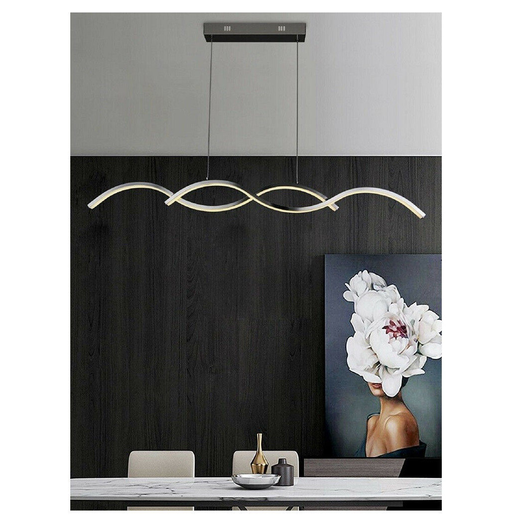 foto del prodotto trade shop lampadario led moderno lampada twist a sospensione 25 watt luce 6500k 4000k a43 bianco naturale 