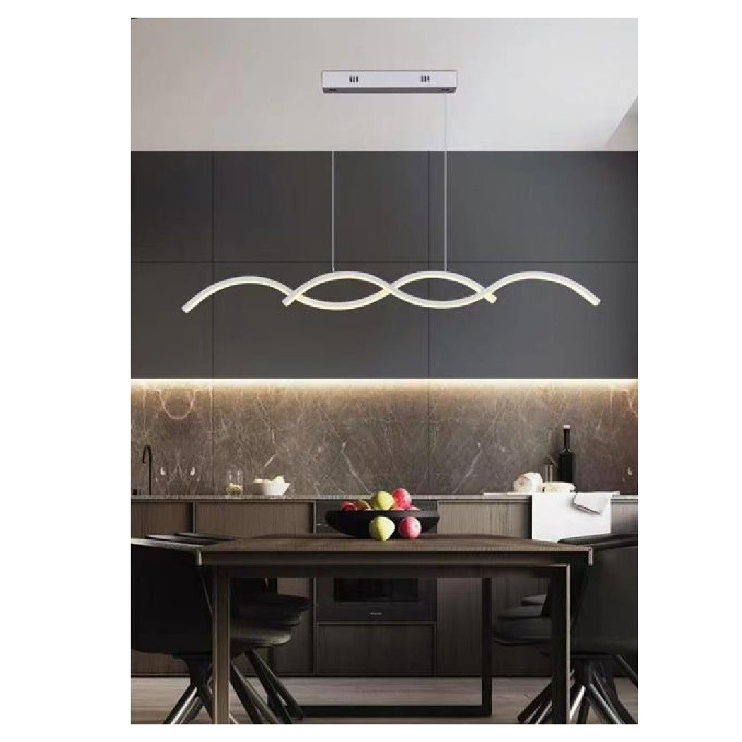 foto del prodotto trade shop lampadario led moderno lampada twist sospensione 25w luce 6500k 4000k 3000k a43b bianco caldo 