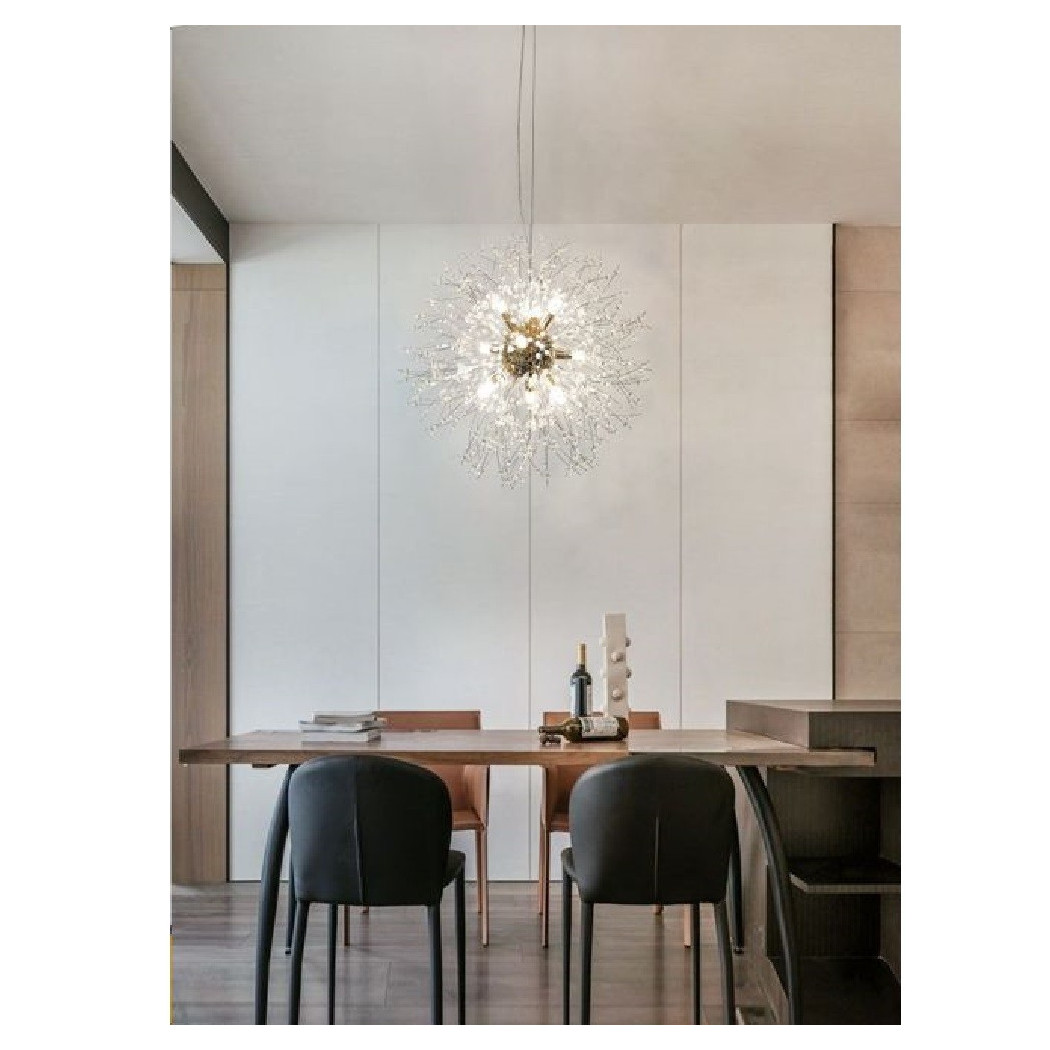 foto del prodotto trade shop - lampadario moderno plafoniera fuochi d'artificio lampada a sospensione g9 lp-32 - oro