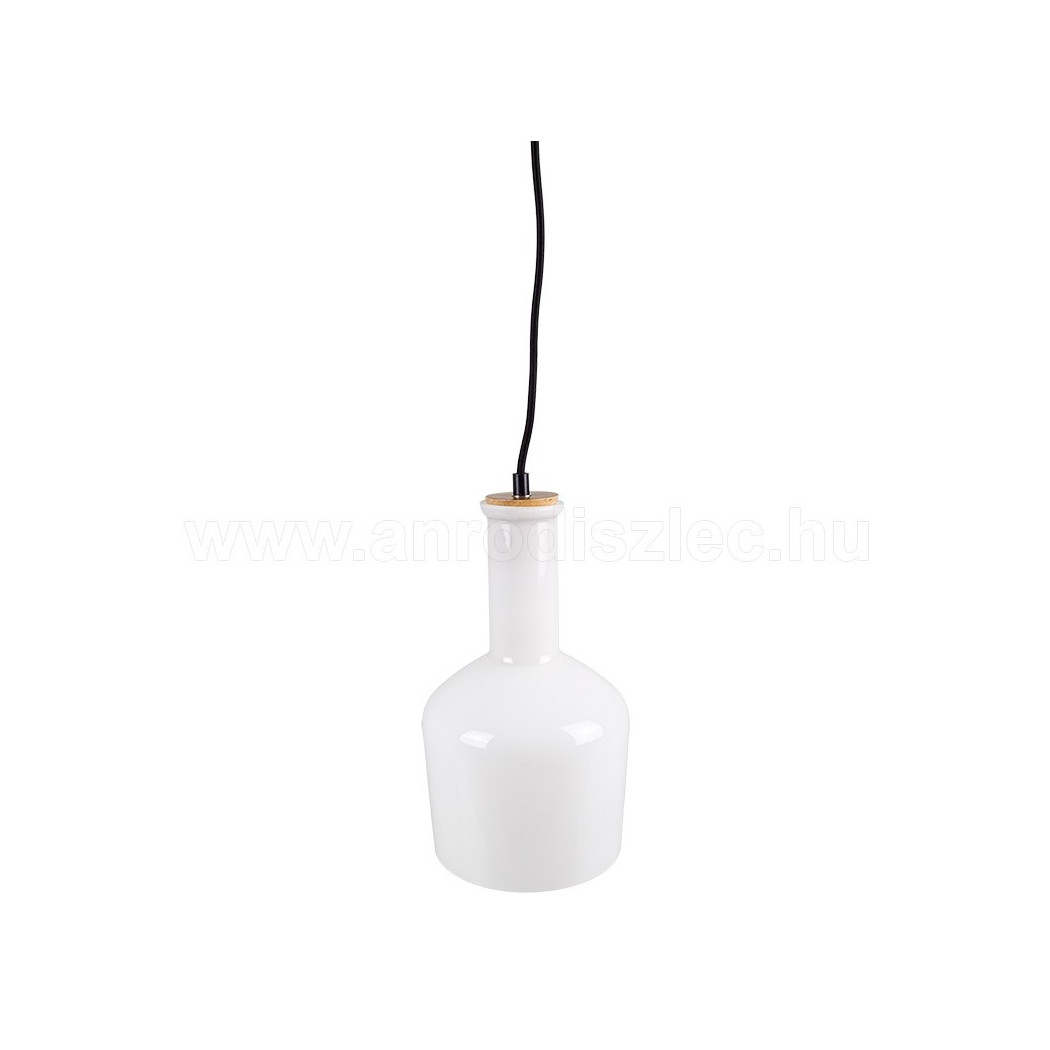 foto del prodotto trade shop lampadario pendente lampada a sospensione in legno e vetro chiaro moderno 7177 
