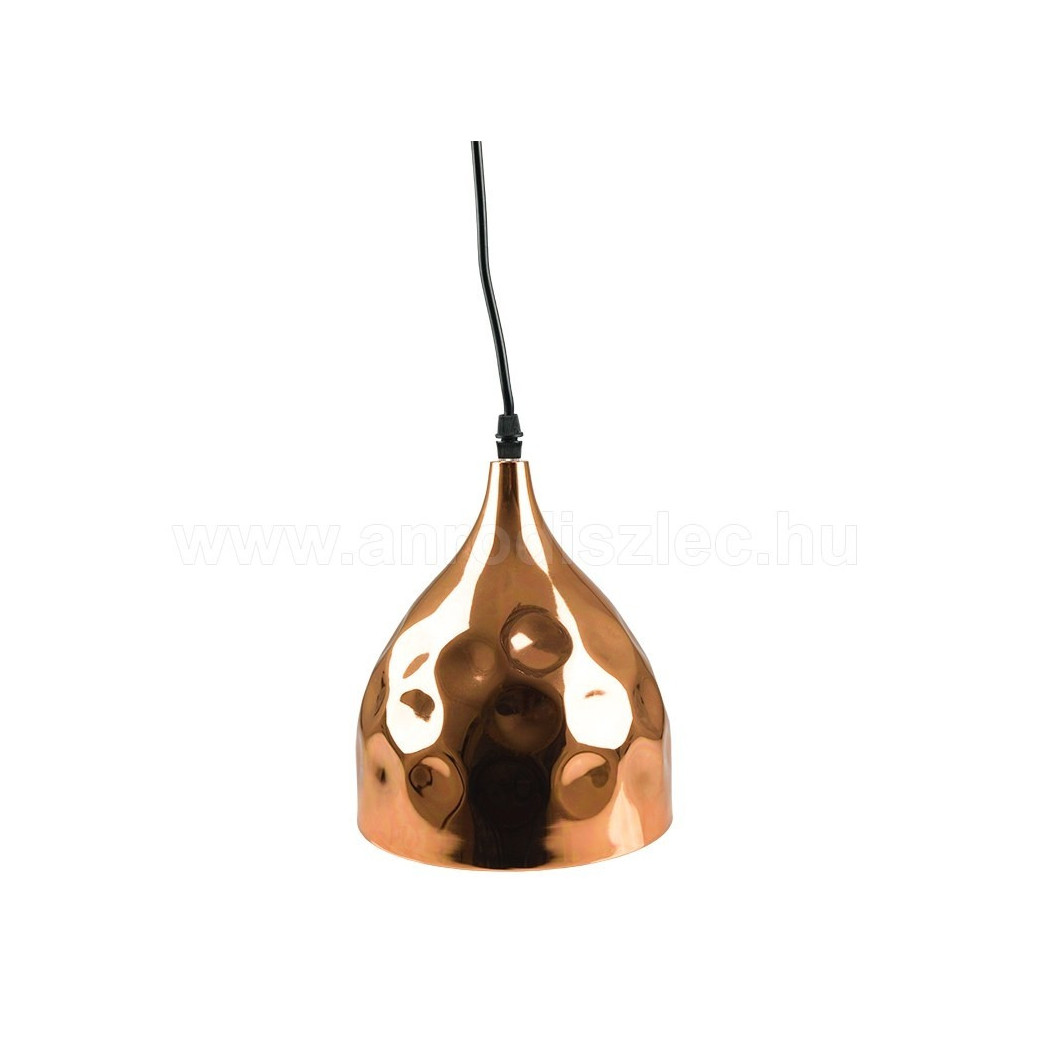 foto del prodotto trade shop lampadario pendente lampada a sospensione in metallo cono oro rosa rame vt 8170 