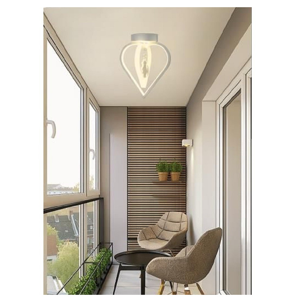 foto del prodotto trade shop lampadario plafoniera a soffitto 2 cuori pendente luce 6500k 4000k 3000k pn 01b bianco caldo 
