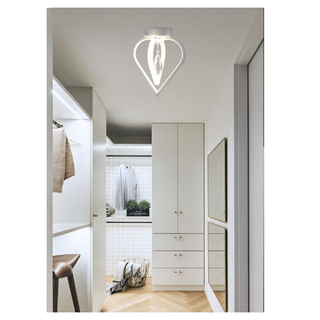 foto del prodotto trade shop lampadario plafoniera a soffitto 2 cuori pendente luce 6500k 4000k 3000k pn 01b bianco freddo 