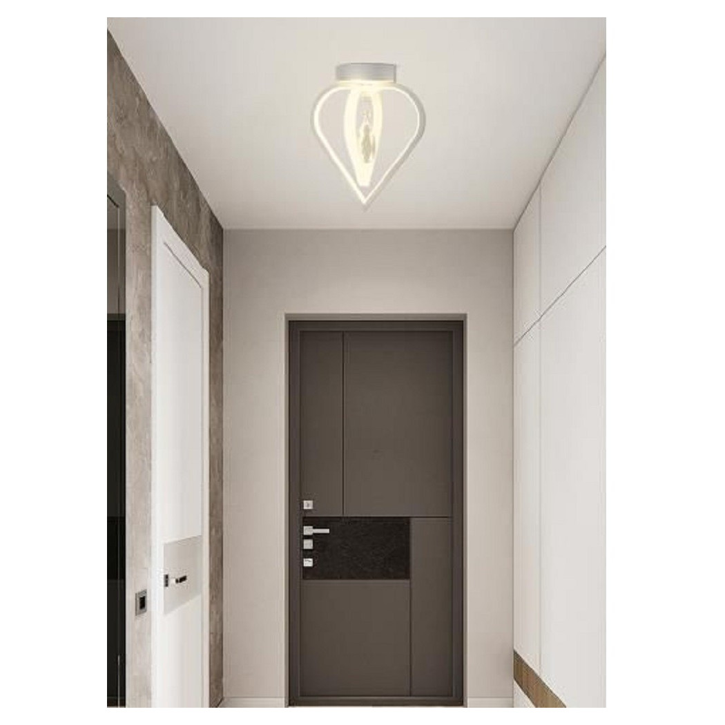 foto del prodotto trade shop lampadario plafoniera a soffitto 2 cuori pendente luce 6500k 4000k 3000k pn 01b bianco naturale 
