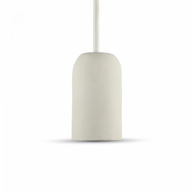 foto del prodotto trade shop lampadario portalampada pendente lampada a sospensione colore bianco vt 7668 