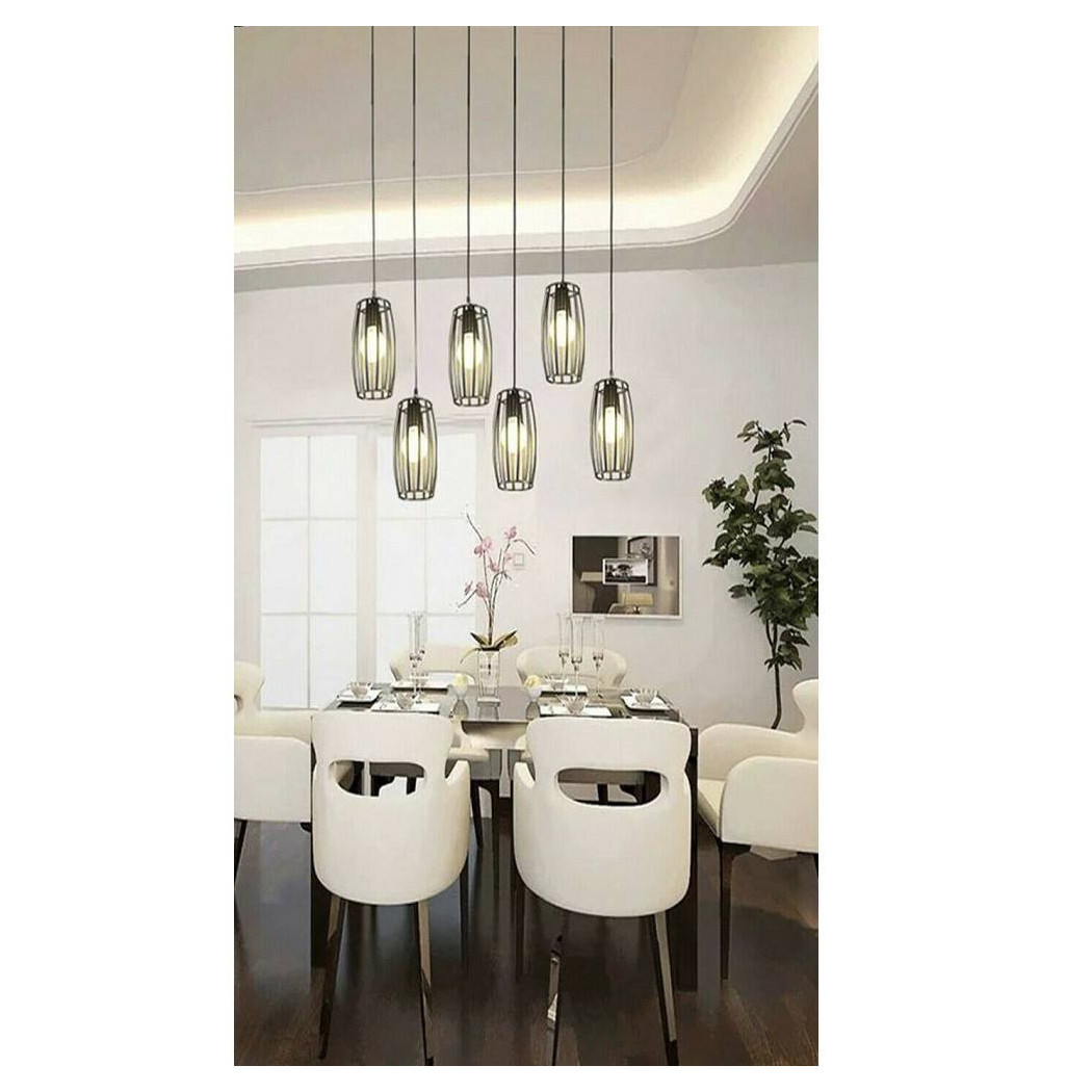 immagine 0 del prodotto trade shop lampadario soffitto e27 di forma ovale nero bianco portalampada sospensione a34 nero