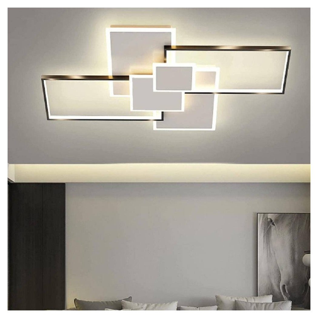 foto del prodotto trade shop lampadario soffitto led 83 w plafoniera tre colorazione moderna bluetooth c67 3c 