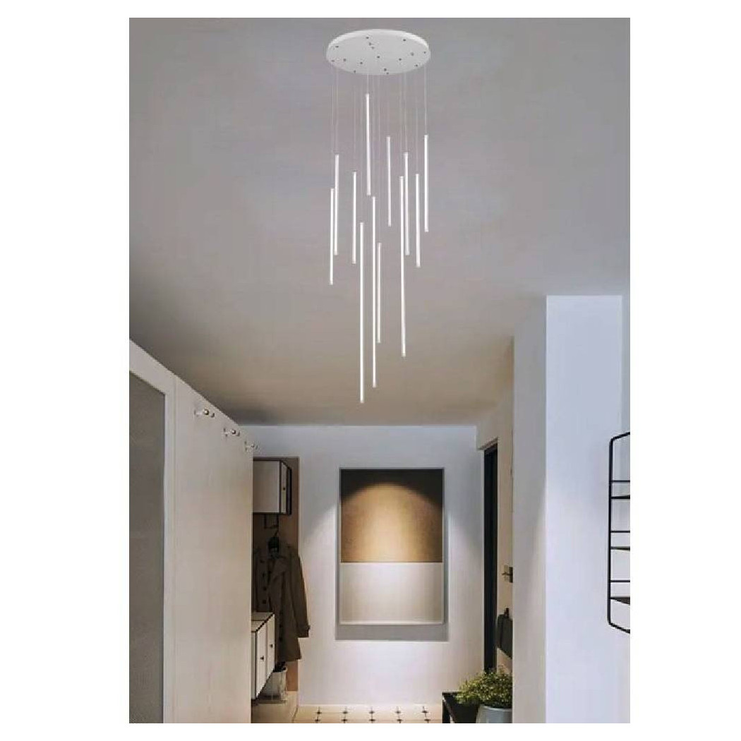 foto del prodotto trade shop lampadario sospeso 105w moderno pendenti led bianco luce 6500k 4000k 3000k lp 45b bianco freddo 
