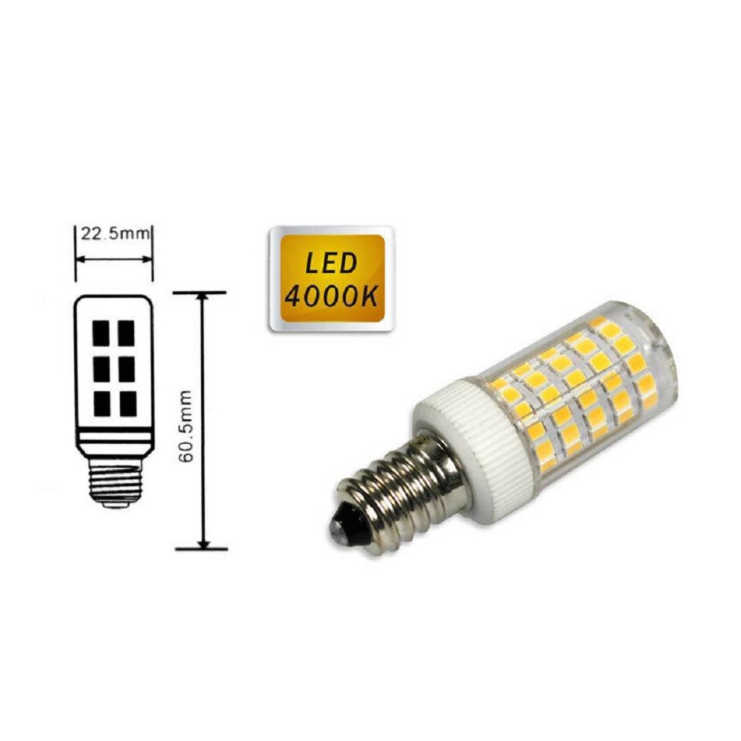 foto del prodotto trade shop lampadina 86 led e14 7watt piccola luce 6500k 3000k 4000k frigo e cappa bianco naturale 