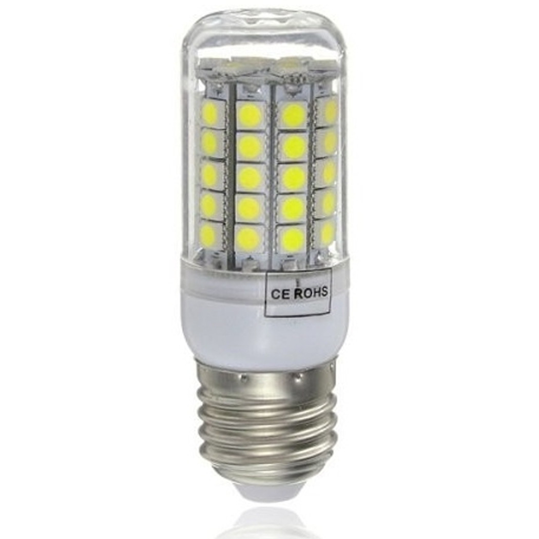 foto del prodotto trade shop lampadina a 33 led 5050smd con attacco e27 da 8w faretto luce bianco freddo 