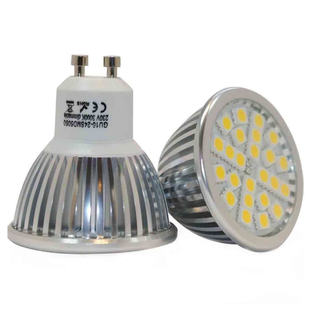 foto del prodotto trade shop lampadina faretto a led dicroica faretto gu10 8 watt 2700k luce bianco caldo 