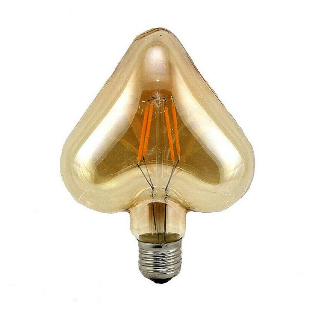 foto del prodotto trade shop lampadina filamento cuore ambra e27 4w stile vintage retro luce decorativa cu oc 